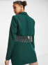 Фото #2 товара Saint Genies tailored blazer co-ord with embellishment trim in emerald green