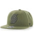 ფოტო #1 პროდუქტის Men's Olive Portland Trail Blazers Ballpark Camo Captain Snapback Hat