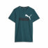 Child's Short Sleeve T-Shirt Puma Ess+ 2 Col Logo Dark green