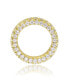 ფოტო #2 პროდუქტის RA Sterling Silver 14K Gold Plated Clear Cubic Zirconia Band Ring