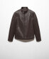 ფოტო #8 პროდუქტის Men's Nappa Leather-Effect Jacket