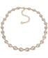 ფოტო #1 პროდუქტის Gold-Tone Pavé & Imitation Pearl Collar Necklace, 16" + 3" extender