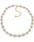 Gold-Tone Pavé & Imitation Pearl Collar Necklace, 16" + 3" extender