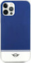 Фото #3 товара Чехол для смартфона MINI Morris iPhone 12/12 Pro 6,1" гранатовый/темно-синий Stripe Collection