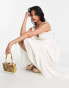 Фото #8 товара Topshop frill dobby broderie cut out midi sun dress in ivory