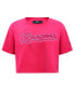 ფოტო #2 პროდუქტის Women's Pink Texas Rangers Triple Pink Boxy Cropped T-shirt