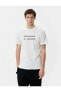 4sam10022hk 000 Beyaz Erkek Pamuk T-shirt