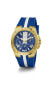 GUESS Gold-Tone Chronograph Watch Blue