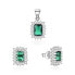 Фото #1 товара Elegant jewelry set with zircons TAGSET198 (pendant, earrings)