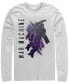 ფოტო #1 პროდუქტის Marvel Men's Avengers Endgame Galaxy Painted War Machine, Long Sleeve T-shirt