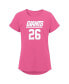 ფოტო #3 პროდუქტის Big Girls Saquon Barkley Pink New York Giants Player Name and Number T-shirt