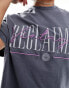 Фото #6 товара Reclaimed Vintage oversized logo t-shirt in washed charcoal