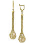 ფოტო #1 პროდუქტის EFFY® Cultured Freshwater Pearl (12mm) Cage Drop Earrings in 18k Gold-Plated Sterling Silver