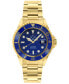ფოტო #1 პროდუქტის Men's Liguria Swiss Automatic Ion Plating Gold-Tone Stainless Steel Bracelet Watch 42mm