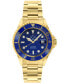 Men's Liguria Swiss Automatic Ion Plating Gold-Tone Stainless Steel Bracelet Watch 42mm