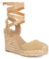 Фото #1 товара Women's Maisie Lace-Up Espadrille Wedge Sandals, Created for Macy's