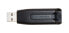 Verbatim V3 - USB 3.0 Drive 16 GB - Black - 16 GB - USB Type-A - 3.2 Gen 1 (3.1 Gen 1) - 60 MB/s - Slide - Black - Grey