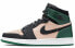 Фото #1 товара Кроссовки Nike Air Jordan 1 Retro High Bio Beige Anthracite Mystic Green (W) (Зеленый, Черный)