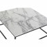 Centre Table DKD Home Decor White Black Metal MDF Wood 80 x 80 x 34 cm