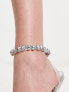 Public Desire Exclusive Hart embellished sandals in silver