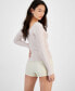 Women's Allie V-Neck Ribbed Sweater White And Smash Taupe Vanise, XL - фото #2