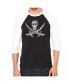 Фото #1 товара Pirate Skull Men's Raglan Word Art T-shirt