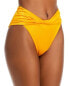Agua by Agua Bendita 295827 Lily Twist Waist Bikini Bottom Yellow Size Small