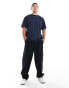 HUGO Blue nalono oversized t-shirt in navy