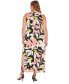 Фото #2 товара Plus Size Floral-Print Twisted-Waist Maxi Dress
