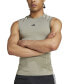 Фото #1 товара Men's Fitted Crewneck Tech-Fit Sleeveless Compression T-Shirt