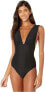Cali Dreaming Women's 236466 Black Grove One-Piece Swimsuit Size S