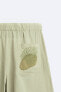 Embroidered cotton bermuda shorts