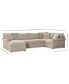 Фото #14 товара Wrenley 138" 4-Pc. Fabric Modular Chaise Sleeper Sectional Sofa, Created for Macy's