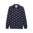 Фото #1 товара Puma Jacquard Logo Long Sleeve Polo Shirt X Noah Mens Blue Casual 62386306