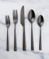 Фото #3 товара Marlise Black Satin 20 Piece 18/10 Stainless Steel Flatware Set, Service for 4