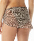 Sundazed Womens Kaylee Zebra-Print Sarong Cover-Up Mocha Size M 306472