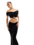 Фото #5 товара ASOS DESIGN bardot cut out maxi dress with strap detail in black