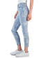 Фото #3 товара Juniors' Printed Mid-Rise Skinny Ankle Jeans, Created for Macy's
