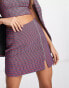 Фото #2 товара Miss selfridge dogtooth mini skirt with diamante trim co-ord in pink and blue