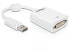 Фото #1 товара Delock 61765 - 0.125 m - DisplayPort - DVI-I - Male - Female - White