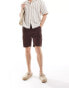 ONLY & SONS pull on cord short in burgundy