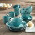 Фото #2 товара Madelyn Aqua Blue 16 Pc Dinnerware Set