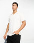 ONLY & SONS ribbed oversized polo co-ord in white weiß, XL - фото #1