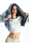 Фото #1 товара XSIDE Gömlek Yaka Düz Uzun Kollu Oversize Kadın Jean Ceket