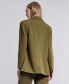 Фото #7 товара Women's Washed Twill Open Front Blazer