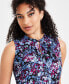 ფოტო #3 პროდუქტის Women's Printed Keyhole Blouse