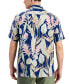 Фото #2 товара Рубашка мужская Club Room модель "Hero" с коротким рукавом в льняной ткани с принтом пальмы, созданная для Macy's