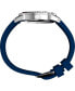 Фото #3 товара Men's Quartz Dress Analog Blue Silicone Strap 41mm Round Watch