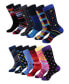 Men's Savvy Sharp Fun Dress Socks 12 Pack