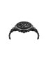 ფოტო #2 პროდუქტის Men's Warrior Tech Chronograph Date Quartz Black Stainless Steel 47.5MM